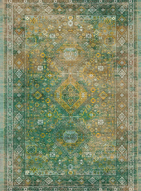 قالیچه و فرشینه مدرن هال و پذیرایی برند رویان کد F503 سایت خرید برو