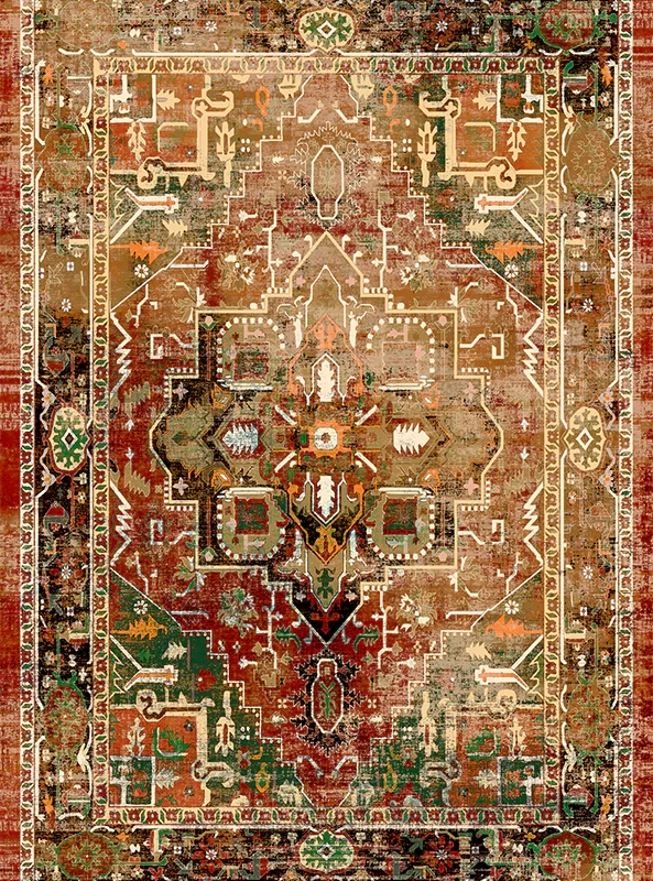 قالیچه و فرشینه مدرن هال و پذیرایی برند رویان کد F602 سایت خرید برو