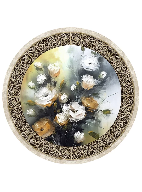 فرشینه گرد و مدرن هال و پذیرایی برند رویان کد F15 سایت خرید برو