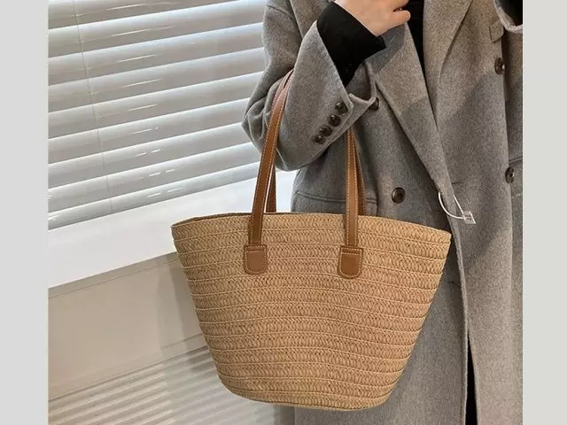 کیف دوشی زنانه حصیری IOS/Aiguoshi New Tote Women's Bags Straw 6787