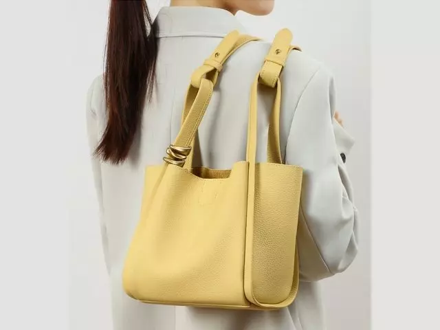 کیف دوشی زنانه چرم با ظرفیت بزرگ women's bag bucket bag autumn and winter single shoulder 4167