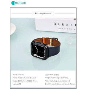 قاب محافظ اپل واچ سری 7 کوتتسی Coteetci iwatch 7 protective case 25006-BK