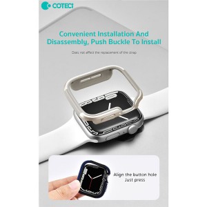 قاب محافظ اپل واچ سری 7 و 8 سایز 45 میلی متر کوتتسی Coteetci iWatch 7/8 protection case 25008-BK