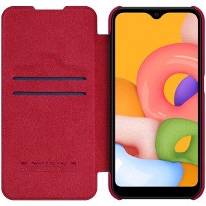 کیف چرمی نیلکین سامسونگ Nillkin Qin Leather Case Samsung Galaxy A01