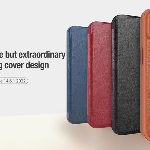 کیف آیفون 14 نیلکین Nillkin Apple iPhone 14/13 Qin Pro Leather Case