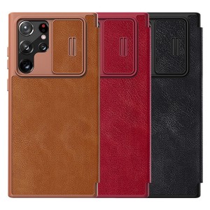 کیف چرمی نیلکین سامسونگ Nillkin Samsung Galaxy S22 Ultra Qin Pro leather cas
