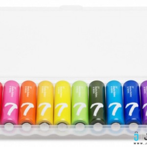 باتری نیم قلمی رنگین کمانی شیائومی Xiaomi Rainbow AAA Battery Pack Of 10