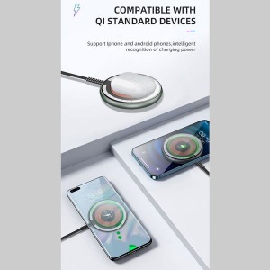 شارژر بی سیم مگنتی 15 وات ویوو Wiwu Transparent Magnetic Wireless Charger M14