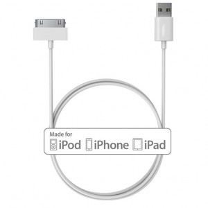 کابل اصلی شارژ آیفون Apple iphone 30 Pin to USB Cable 4/4s