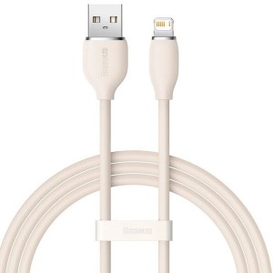 کابل یو‌اس‌بی به لایتنینگ بیسوس Baseus CAGD000004 Jelly Liquid Silica Gel USB to iP Fast Charging Data Cable 2.4A 1.2M
