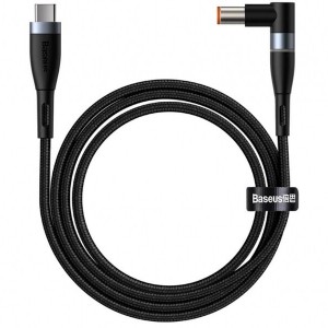 کابل شارژ مغناطیسی سوزنی لپ تاپ لنوو بیسوس Baseus Zinc Lenovo Type-C to DC Round Port (7.9*5.5mm) 2m