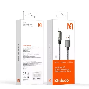 کابل هوشمند سوپر فست شارژ یو اس بی به تایپ سی 100 وات 1.2 متری مک دودو Macdodo CA-315 USB to Type-C Cable