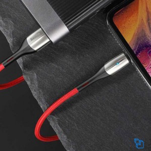 کابل شارژ سریع و انتقال داده لایتنینگ بیسوس Baseus Horizontal Lightning Data Cable 2m
