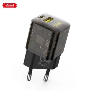 شارژر دیواری تایپ سی و یو اس بی 30 وات ایکس او XO CE05(EU) PD30W+QC3.0 18W fast charger