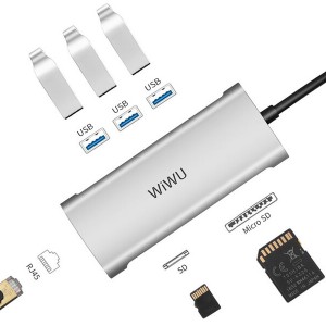 هاب تایپ سی 6 پورت ویوو WiWU Alpha 631STR Portable Multiport Type-C Hub 6 in 1 Laptop Adapter