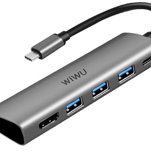 هاب تایپ سی 5 پورت ویوو WiWU Type-C Multiport Adapter 5-in-1 Alpha 531H