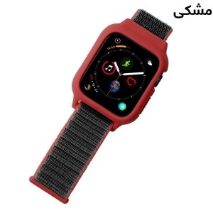 بند سیلیکونی اپل واچ سری 3/4/5 سایز 38/40 میلی متر پورودو Porodo iGuard Apple Watch 3/4/5 38/40mm Strap + ShockProof Case
