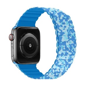 بند سیلیکونی مگنتی دو رو اپل واچ 44-45 میلی متر گرین Green Apple Watch 44/45mm Silicone + Magnets Strap
