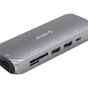 هاب Type-C آلومینیومی‌ با خروجی شبکه ORICO CLH-W1 Type-C to HDMI USB Adapter Hub