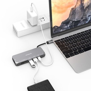 هاب Type-C آلومینیومی‌ با خروجی شبکه ORICO CLH-W1 Type-C to HDMI USB Adapter Hub