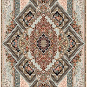 فرش‌ماشینی 700شانه درجه1 ابعاد متنوع طرح آرزو 8 رنگ زمینه کرم | کیفیت ضد حساسیت . فرش قسطی