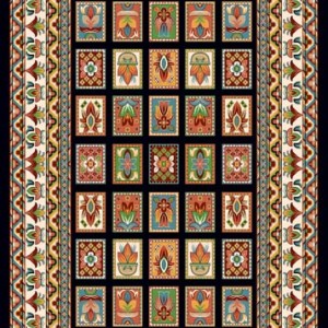 فرش ماشینی 700 شانه درجه 1 طرح گبه ماندگار ابعاد متنوع زمینه روشن چند رنگ کد ۱۰۰ | گبه کیفیت ضد حساسیت .فرش قسطی