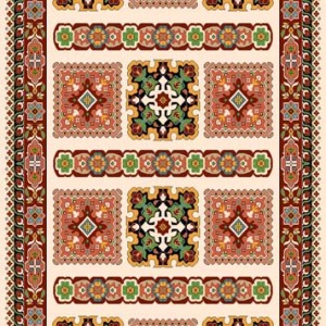 فرش ماشینی 700 شانه درجه 1 طرح گبه ماندگار 4 متری زمینه گلبهی سبز چند رنگ کد 103 | گبه کیفیت ضد حساسیت فرش قسطی