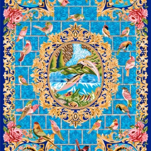 قالیچه و فرشینه  مدرن  برند رویان کد 105DOR سایت خرید برو