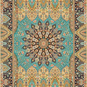 قالیچه و فرشینه سنتی و مدرن هال و پذیرایی برند رویان کدZ13 سایت خرید برو