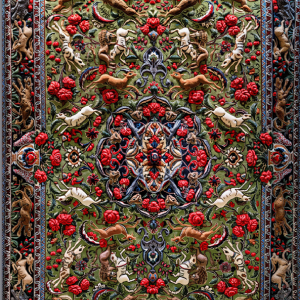 قالیچه و فرشینه سنتی و مدرن هال و پذیرایی برند رویان کدZ331 سایت خرید برو