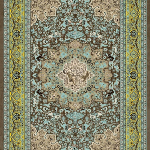 قالیچه و فرشینه سنتی و مدرن هال و پذیرایی برند رویان کد D221 سایت خرید برو