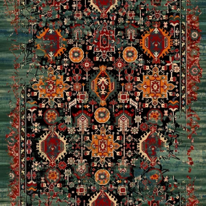 قالیچه و فرشینه سنتی و مدرن هال و پذیرایی برند رویان کد D259 سایت خرید برو