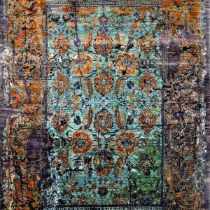 قالیچه و فرشینه سنتی و مدرن هال و پذیرایی برند رویان کد D328 سایت خرید برو