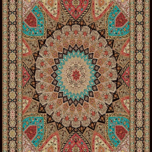 قالیچه و فرشینه سنتی و مدرن هال و پذیرایی برند رویان کد D376 سایت خرید برو