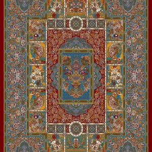 قالیچه و فرشینه سنتی و مدرن هال و پذیرایی برند رویان کد D415 سایت خرید برو