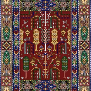 قالیچه و فرشینه مدرن هال و پذیرایی برند رویان کد F464 سایت خرید برو