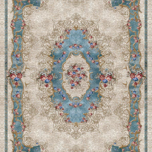 قالیچه و فرشینه سنتی و مدرن هال و پذیرایی برند رویان کد D195 سایت خرید برو