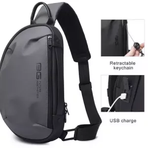 کوله تک بند یو اس بی دار ضد آب بنج Bange BG-7306 Crossbody Chest Bag with USB Port