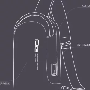 کوله تک بند حرفه ای ضد آب دارای USB بنج BANGE BG-7221 Men Bag Casual Business Messenger Cloth Bag