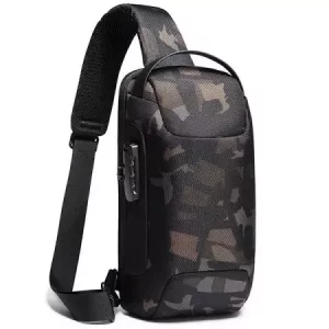 کوله کراس بادی تک بند ضد سرقت دارای پورت USB بنج BANGE BG-22085 Sling Chest Bag USB External Charging Port