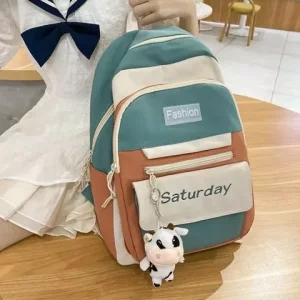 کوله پشتی با ظرفیت بزرگ IOS/Aiguoshi School bag female backpack 2023 new large capacity 4079