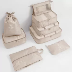 پک کیف نظم دهنده چمدان مسافرتی ضدآب (8 تکه) برلیانس New eight-piece set