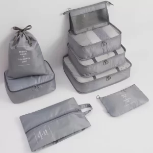پک کیف نظم دهنده چمدان مسافرتی ضدآب (8 تکه) برلیانس New eight-piece set