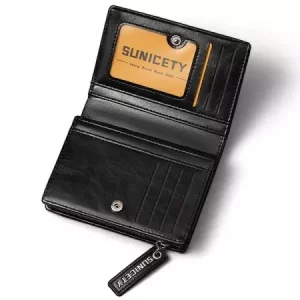 کیف پول و جاکارتی مردانه کوچک زیپ دار سانی ستی SUNICETY S3004 zipper short men&#39;s wallet
