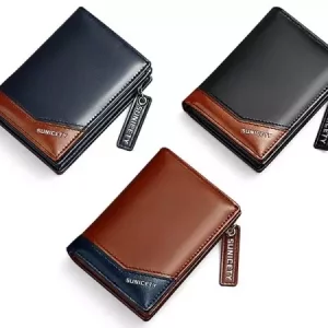 کیف پول و جاکارتی مردانه کوچک زیپ دار سانی ستی SUNICETY S3004 zipper short men&#39;s wallet
