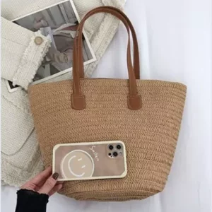 کیف دوشی زنانه حصیری IOS/Aiguoshi New Tote Women&#39;s Bags Straw 6787
