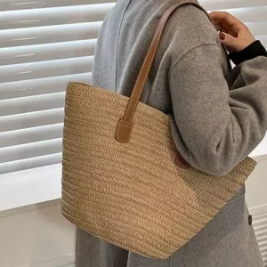 کیف دوشی زنانه حصیری IOS/Aiguoshi New Tote Women&#39;s Bags Straw 6787