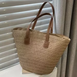 کیف دوشی زنانه حصیری IOS/Aiguoshi New Tote Women&#39;s Bags Straw 6787