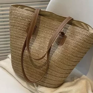 کیف دوشی زنانه حصیری IOS/Aiguoshi New Tote Women&#39;s Bags Straw 6787