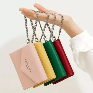 کیف پول دکمه ای زنانه بنددارTAOMICMIC Y8929 Women&#39;s Short Wallet PU Leather